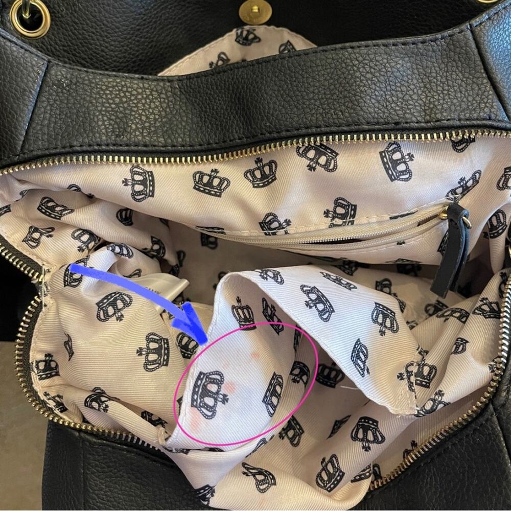 Juicy by Juicy Couture black shoulder bag with gold hardware. Y2K vintage - Picture 7 of 7